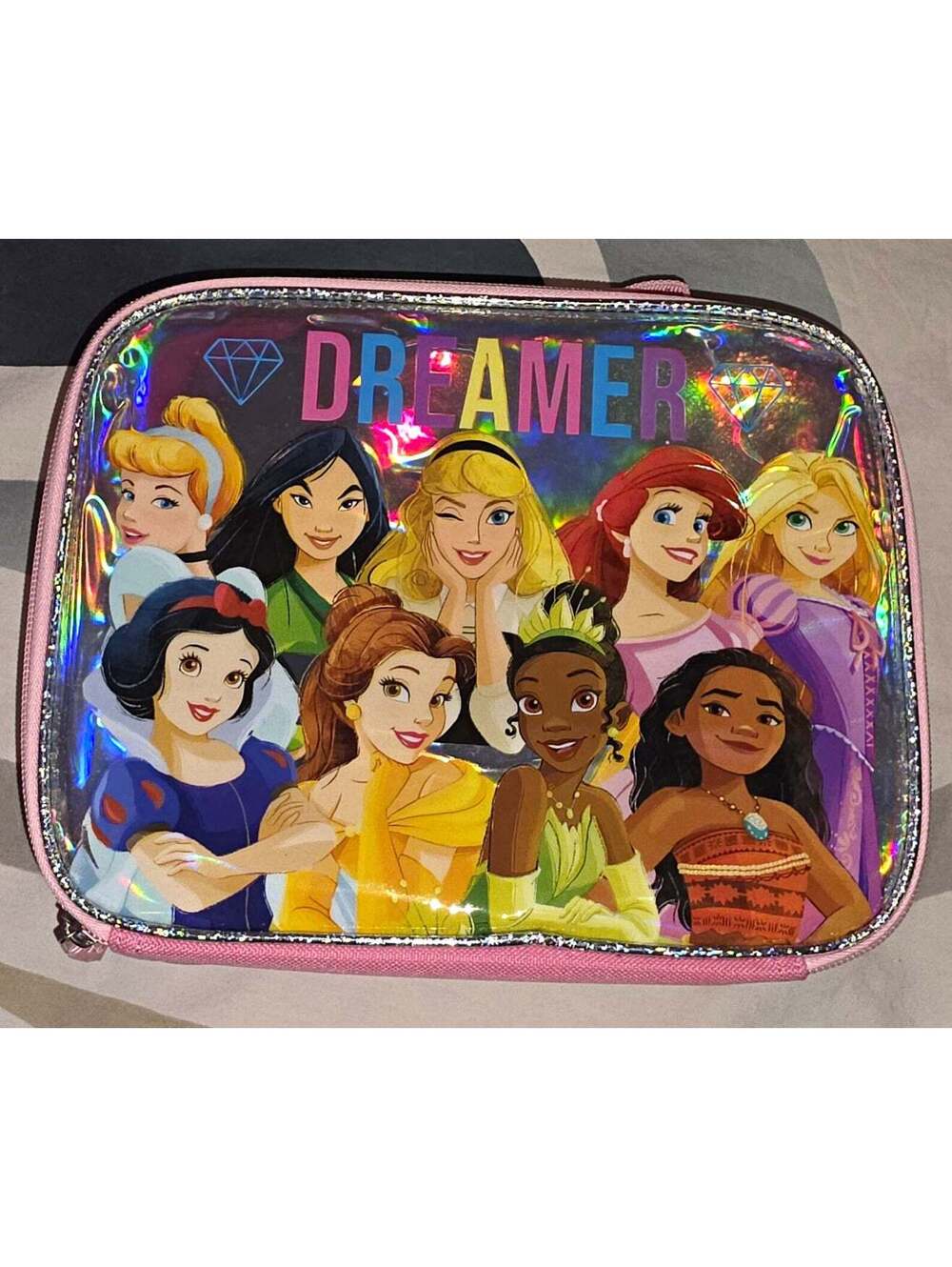 Nice Quality - Disney Princess Dreamer Pink Insulated Zipper Lunch Bag